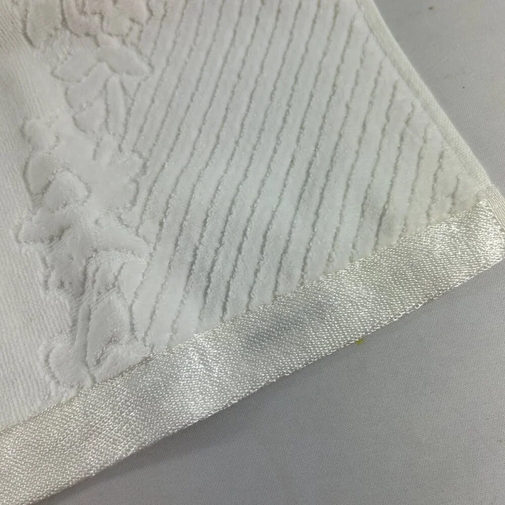 Venus White Velour Towel Set of 3 Bath Hand Washcloth Cotton